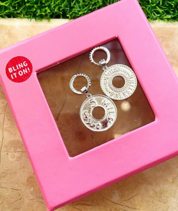 Elegant Palestine Coin Earrings handcrafted in 925 sterling silver, available in silver and 18K gold plated finishes
