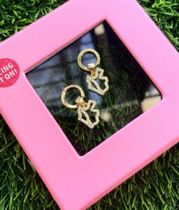 Elegant Jordan and Palestine Hoop Earrings in 925 Sterling Silver