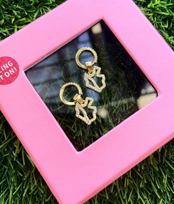 Elegant Jordan and Palestine Hoop Earrings in 925 Sterling Silver