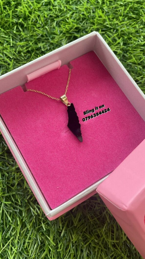 Onyx Map Necklace