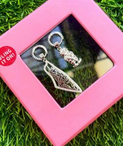 Handala & Mahmoud Darwish Mix and Match Hoop earrings