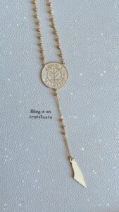 Long Palestine Olive Beaded Necklace