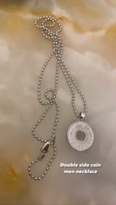 Men Palestine Coin Necklace