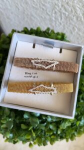 Map Bracelet with Silver 925 pendant on steel bracelet – available in silver and gold, elegant accessory, ships worldwide (UAE, USA, KSA).