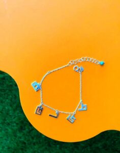 Sterling Silver Kufi Bracelet with customizable Kufi Letters – personalized Arabic jewelry gift