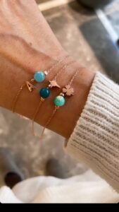 Dainty Simplicity 925 Sterling Silver Bracelet – minimal gold accent bracelet handcrafted in Jordan by Blingiton Jewels, available in UAE, Saudi Arabia, and the Middle East.