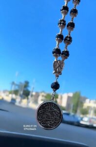 Black Enamel Car Pendant