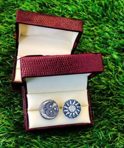 Moon & Star Cufflinks – 925 Sterling Silver on white background