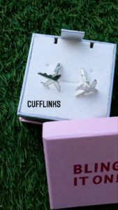 Fly High 925 sterling silver airplane cufflinks – stylish gift for pilots and travel lovers
