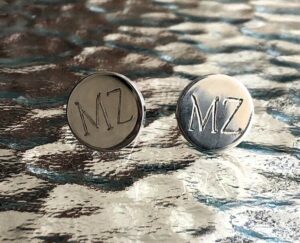 Hand Engraved Cufflinks 925 Sterling Silver Front