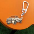 Custom Dodge Ram Keychain in 925 sterling silver, personalized engraving