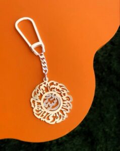 Zircon Protection Keychain – Personalized 925 Sterling Silver with Name in Zircon