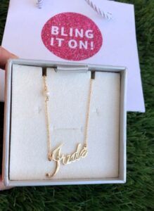 English Family Necklace made of 925 sterling silver, customizable with names