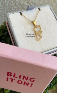 Elegant Jordan & Syria Love Necklace in 925 sterling silver, symbol of unity and connection