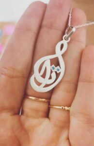 Birthstone Free Font Name Necklace