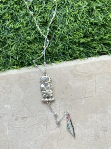 Handala Map Necklace crafted from 925 sterling silver, symbolizing Palestinian heritage and pride