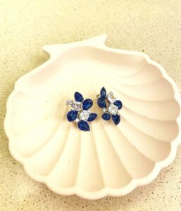 Sapphire drops earrings