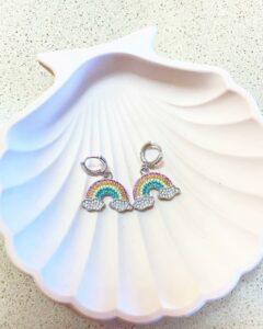 Rainbow Hoop Earrings