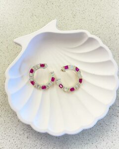 Lost in the Pink City Earrings – Gorgeous Sterling Silver 925 with Semi-Precious Stones