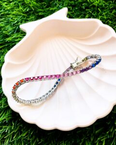 Rainbow Tennis Bracelet