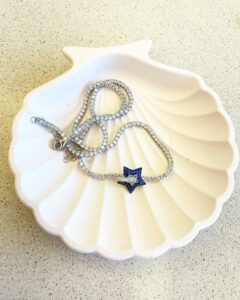 Navy Star Tennis Necklace