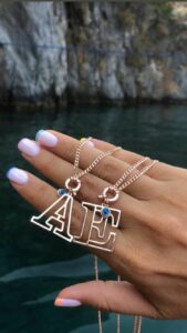 Chain Bold Letter Necklace