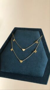 Personalized Dainty Letters Necklace with 925 Silver chain and adjustable 40 cm + 5 cm extension