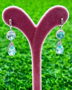 Drop Gemstone Earrings