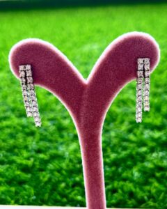 Tennis Square Earrings