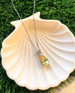 Yellow Topaz Drop Necklace