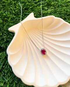 Oval Ruby Necklace