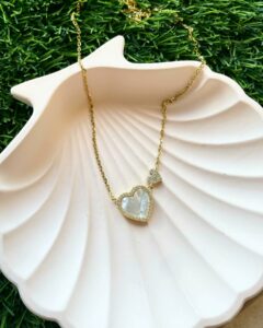 Mother of Pearl Heart Necklace