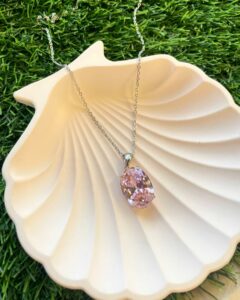 Pink Oval Necklace