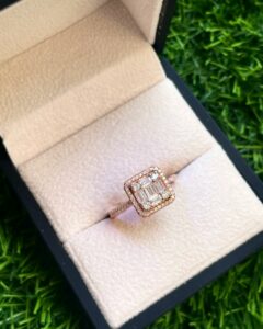 Rose Gold Baguette Cut