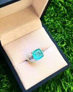 Tourmaline Stone | Exquisite Square Ring