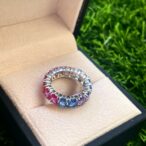Rainbow Oval Stone Ring