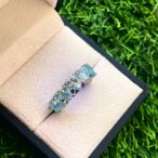 Aquamarine Heart Ring – 925 Sterling Silver, Blue Gemstone Love Jewelry