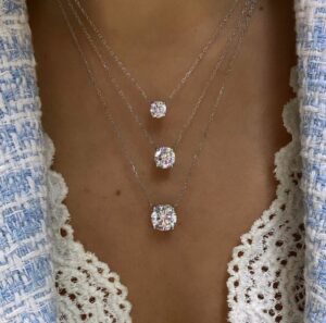 Layered Swarovski Necklace with Crystals