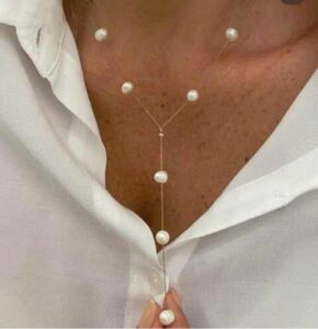 Stunning pearl statement necklace, crafted with fine jewelry for a bold and elegant look