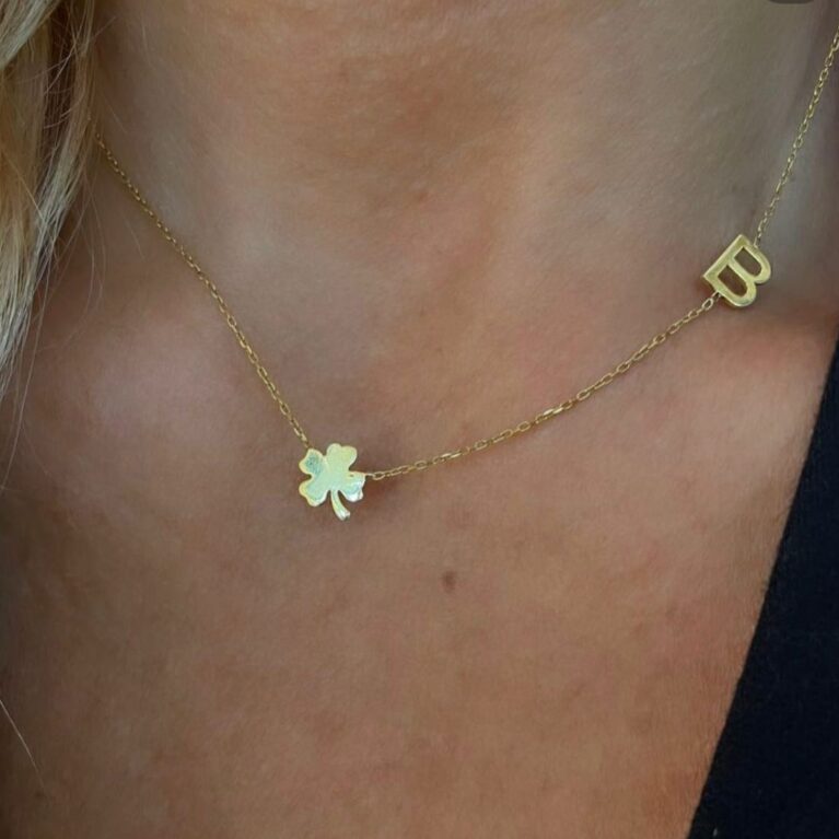 Letter Clover Necklace