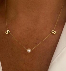 Letter Pearl Necklace