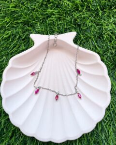 Ruby Droplets Anklet