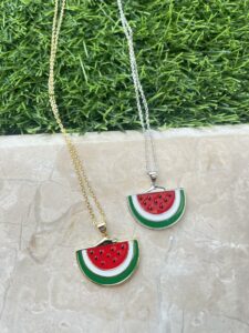 Bateekha Necklace – 925 Sterling Silver representing Palestinian identity