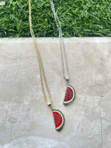 Mini Watermelon Necklace in 925 sterling silver