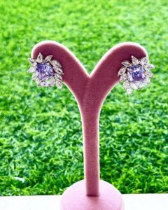 Amethyst Signature Stud Earrings – Stunning 925 Sterling Silver featuring genuine amethyst gemstones