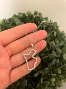 Jordan Map Outline - 925 Sterling Silver