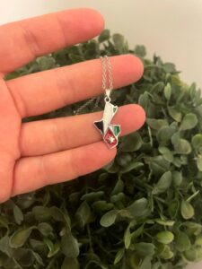 Jordan Map Necklace crafted from 925 sterling silver