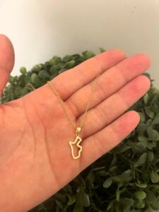 Jordan in My Heart Necklace in 925 sterling silver with 18K gold plating