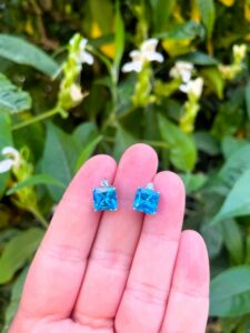 Fancy Topaz Studs
