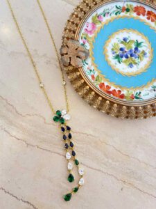 Elegant 925 Sterling Silver Boquet of Flowers Necklace